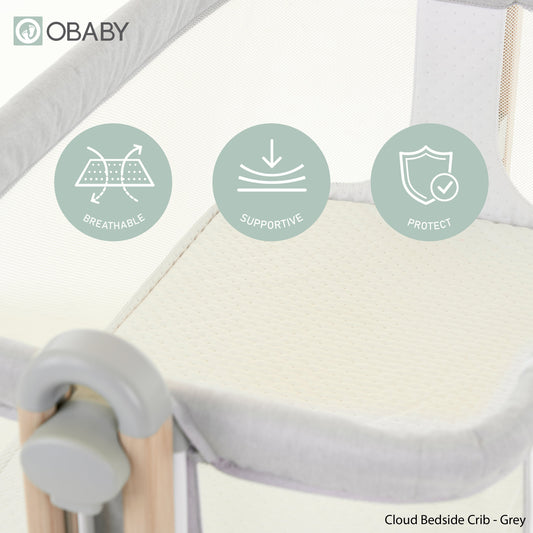 Cloud Bedside Crib - Grey