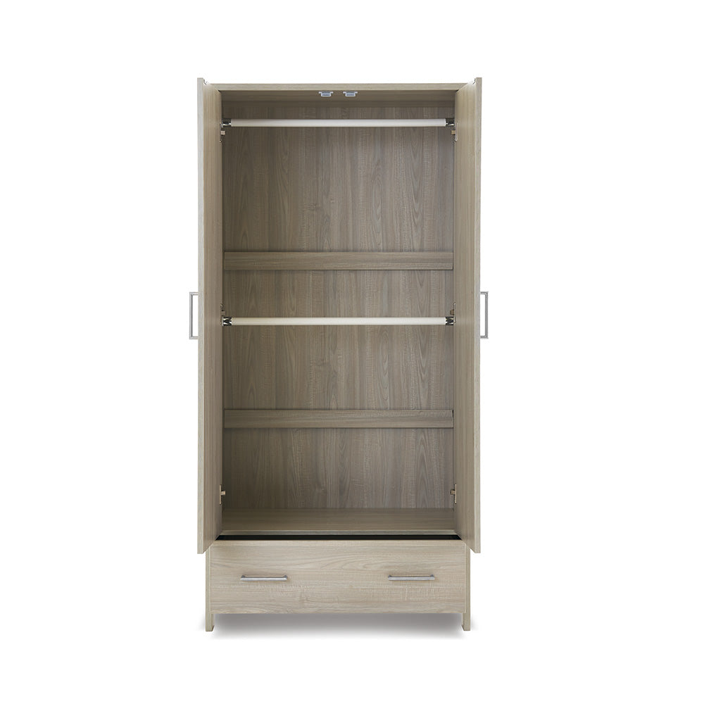 Nika Double Wardrobe - Grey Wash