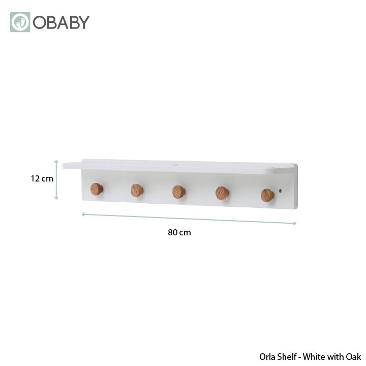 Orla Shelf - White with Oak