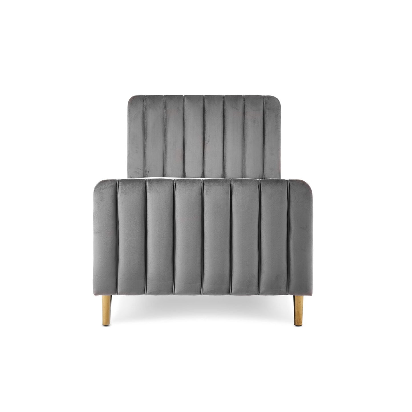 Gatsby Single Bed - Velvet Grey