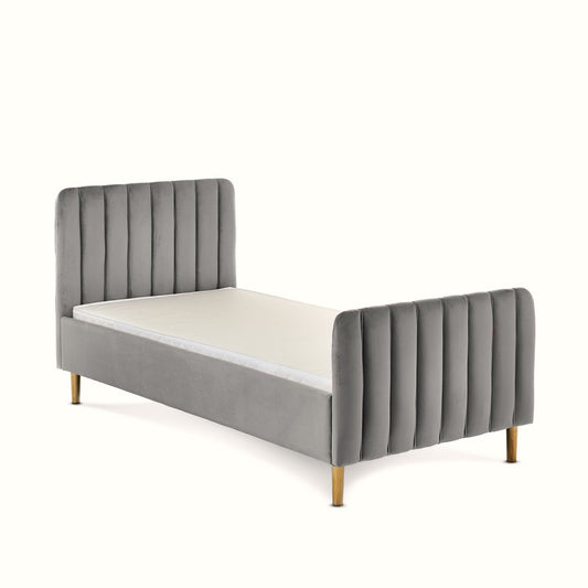 Gatsby Single Bed - Velvet Grey
