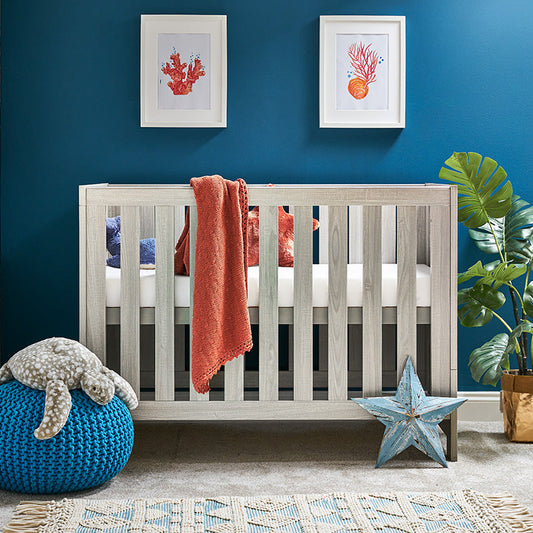Nika Mini Cot Bed - Grey Wash