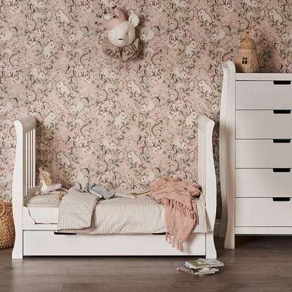 Stamford Mini Sleigh Cot Bed - White