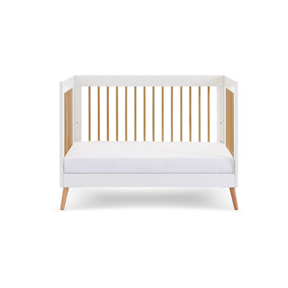 Maya Mini Cot Bed - White With Natural