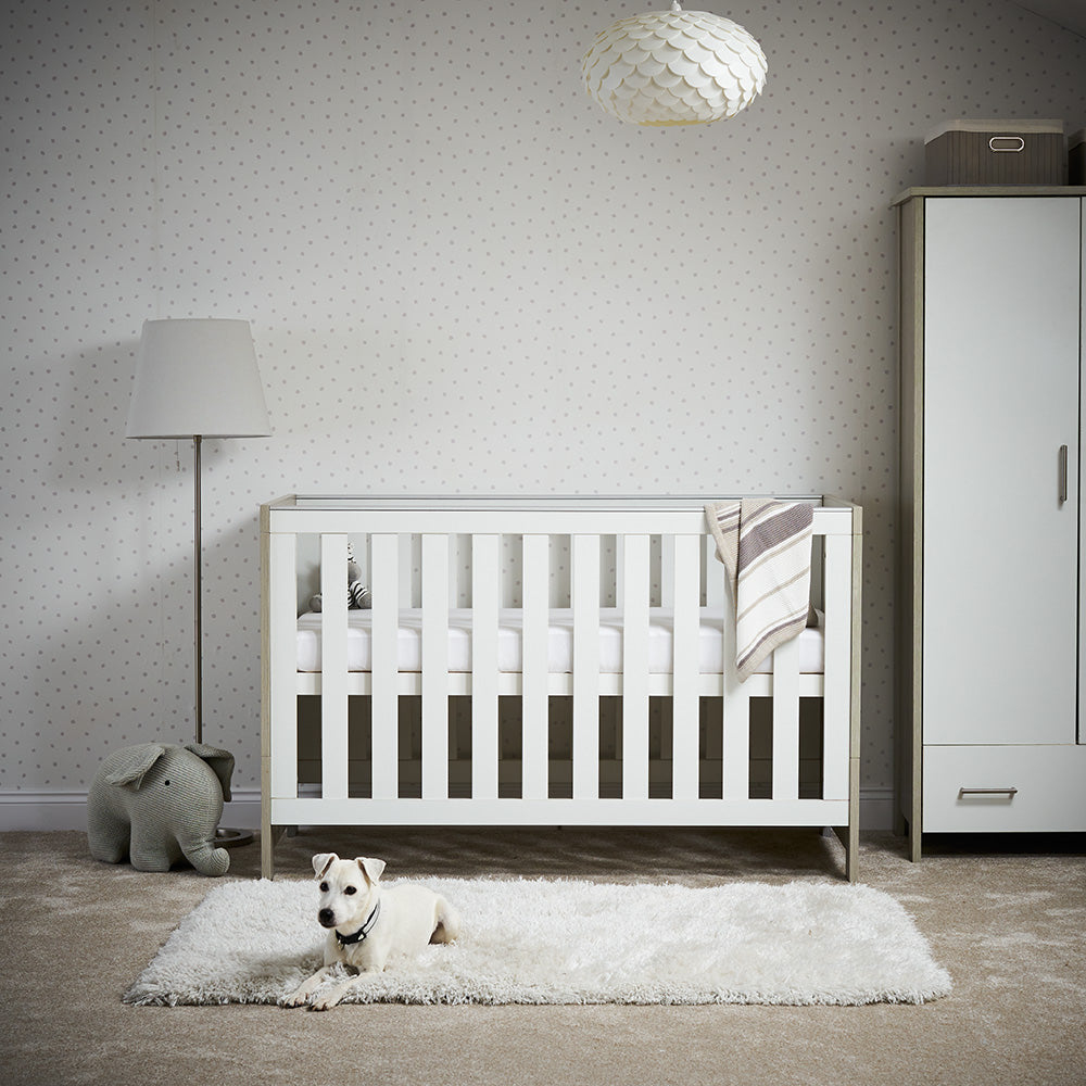 Nika Cot Bed - Grey Wash & White