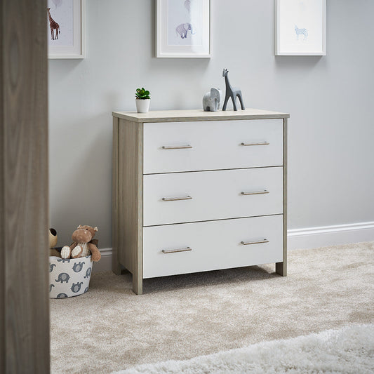 Nika Changing Unit - Grey Wash & White