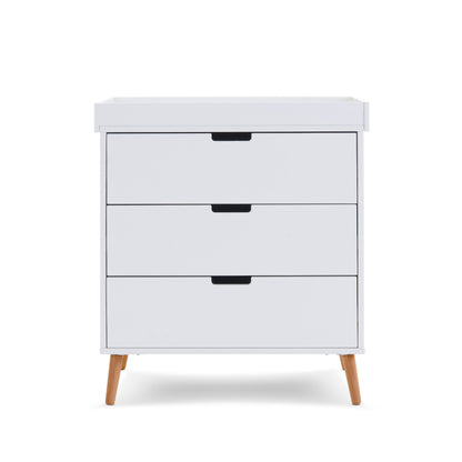 Maya Changing Unit - White With Natural