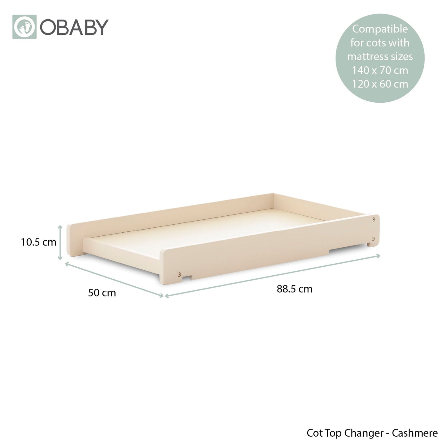 Cot Top Changer - Cashmere