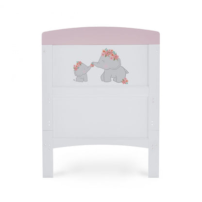 Grace Inspire Cot Bed - Me & Mini Me Elephants - Pink