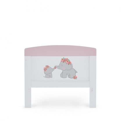 Grace Inspire Cot Bed - Me & Mini Me Elephants - Pink