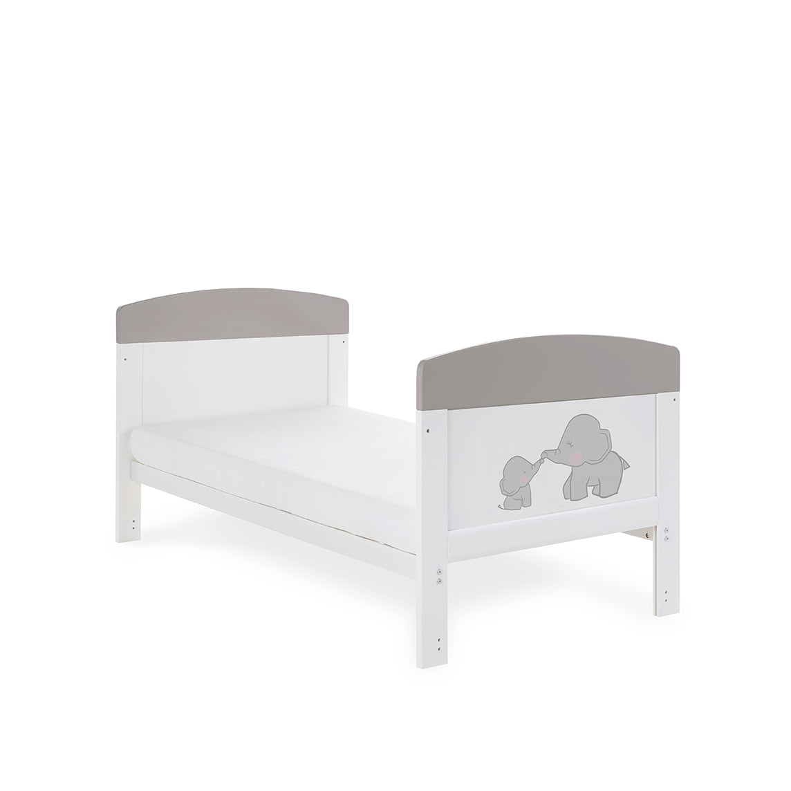 Grace Inspire Cot Bed & Underdrawer -  Me & Mini Me Elephants - Grey