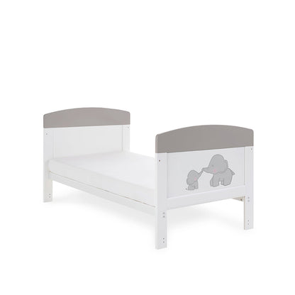 Grace Inspire Cot Bed & Underdrawer -  Me & Mini Me Elephants - Grey