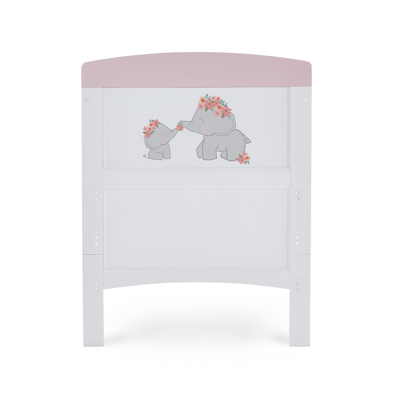 Grace Inspire Cot Bed & Underdrawer - Me & Mini Me Elephants - Pink