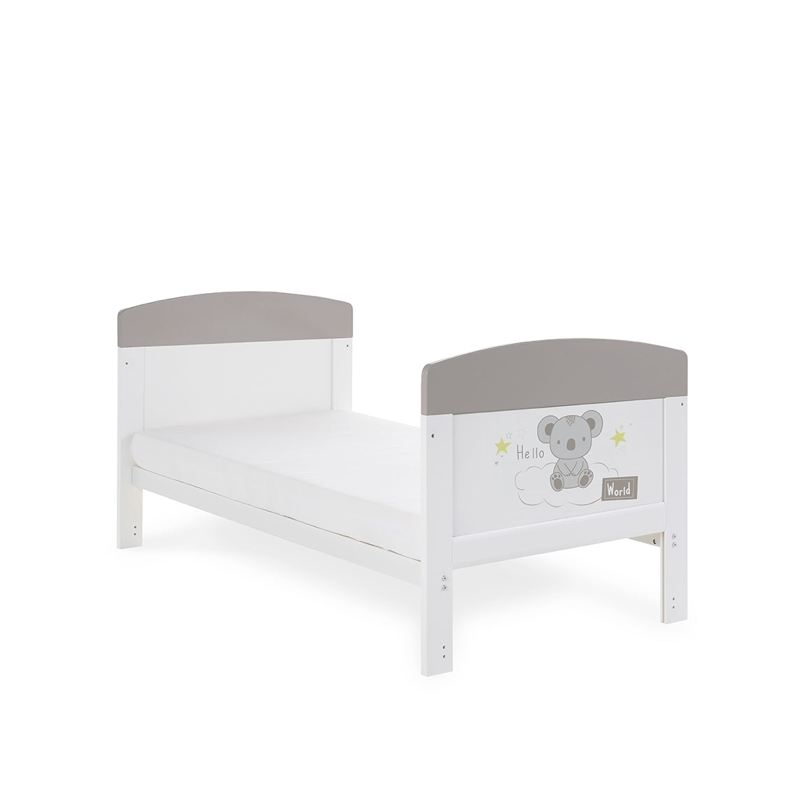 Grace Inspire Cot Bed & Underdrawer - Hello World Koala - Grey