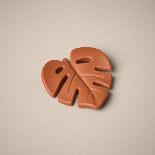 Leaf Teether - Burnt Orange