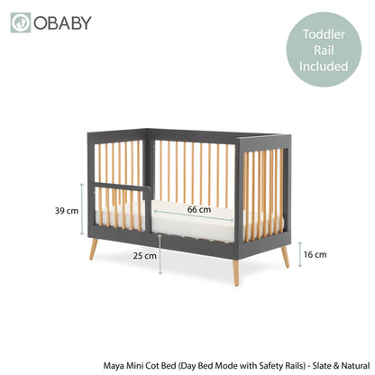 Maya Mini Cot Bed - Slate