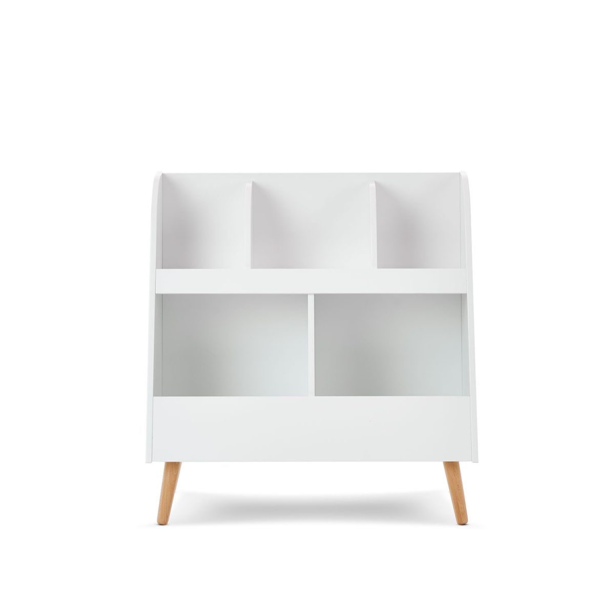 Maya Bookcase/Toy Storage - White With Natural