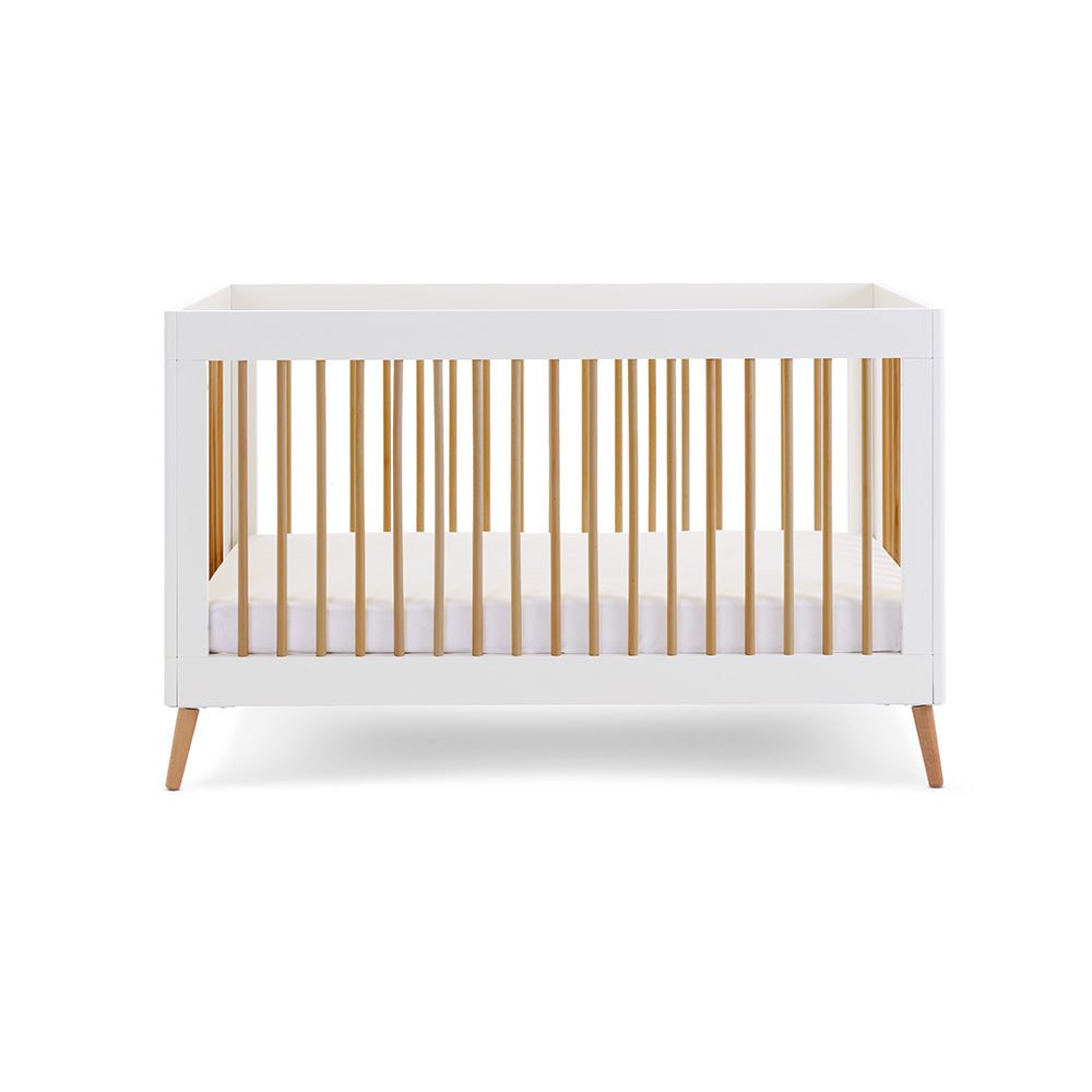Maya Cot Bed - White With Natural