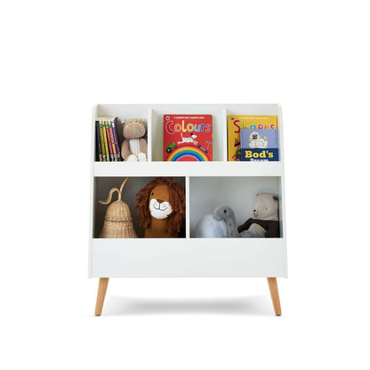 Maya Bookcase/Toy Storage - White With Natural