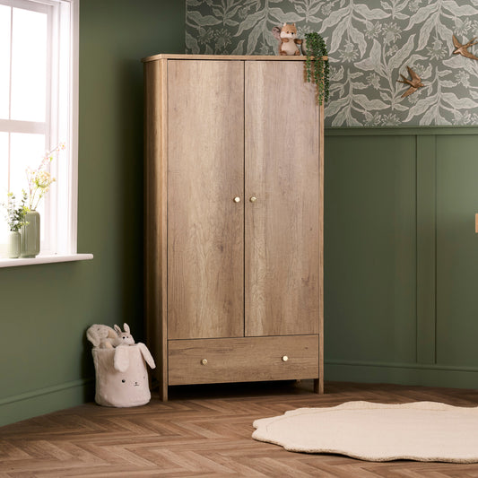 Nika Double Wardrobe - Oak