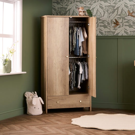 Nika Double Wardrobe - Oak