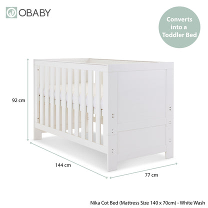 Nika 2 Piece Room Set - White Wash