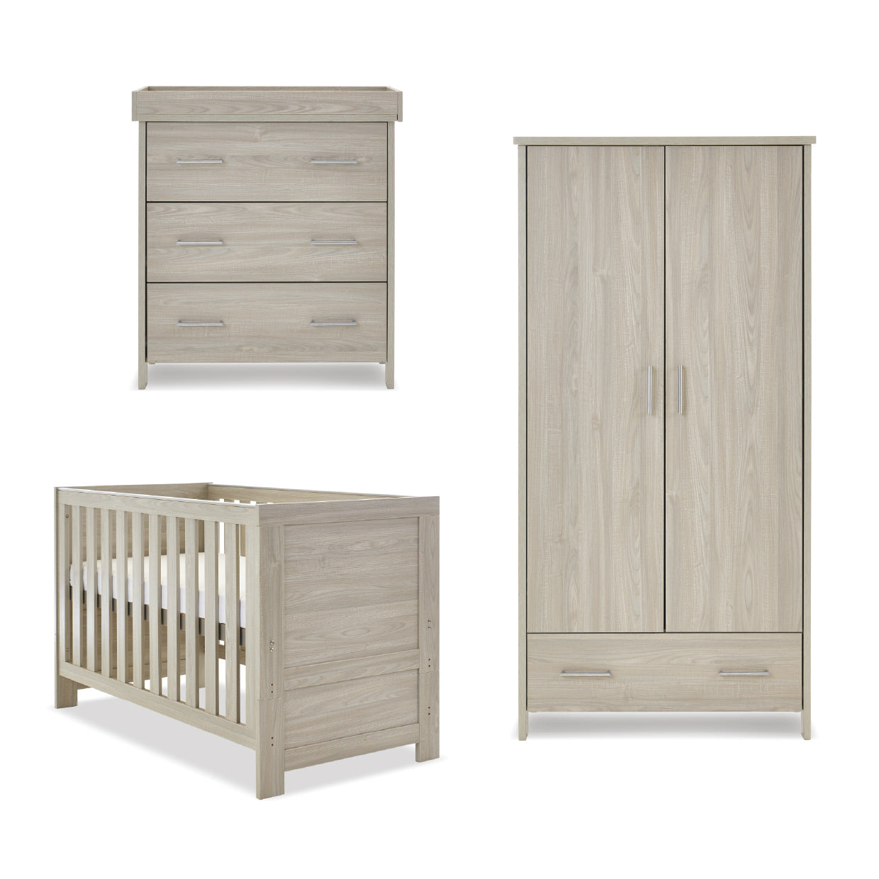 Nika 3 Piece Room Set - Grey Wash