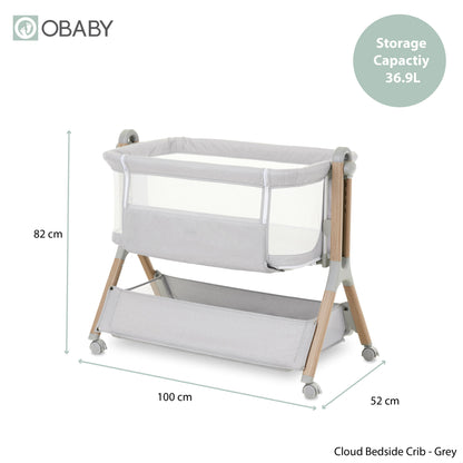 Cloud Bedside Crib - Grey