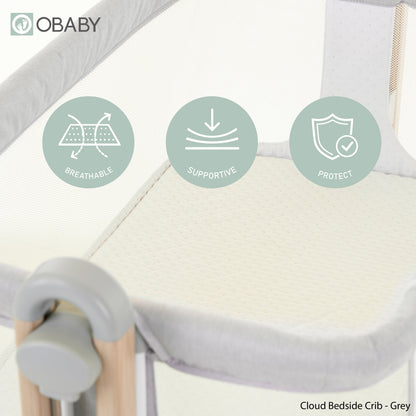 Cloud Bedside Crib - Grey