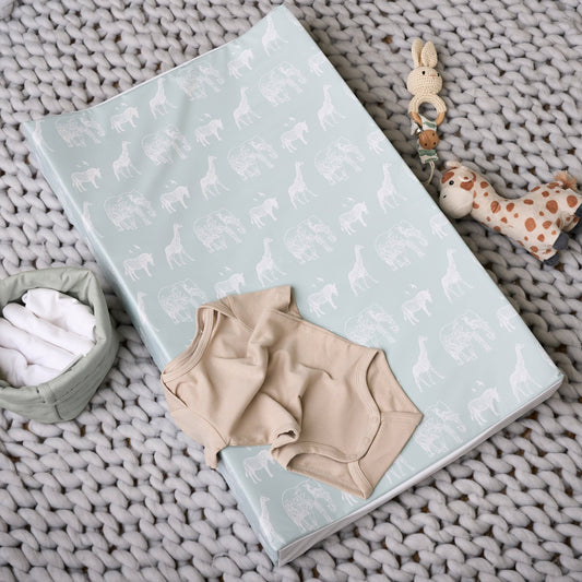 Wedge Changing Mat - Safari Sage Print