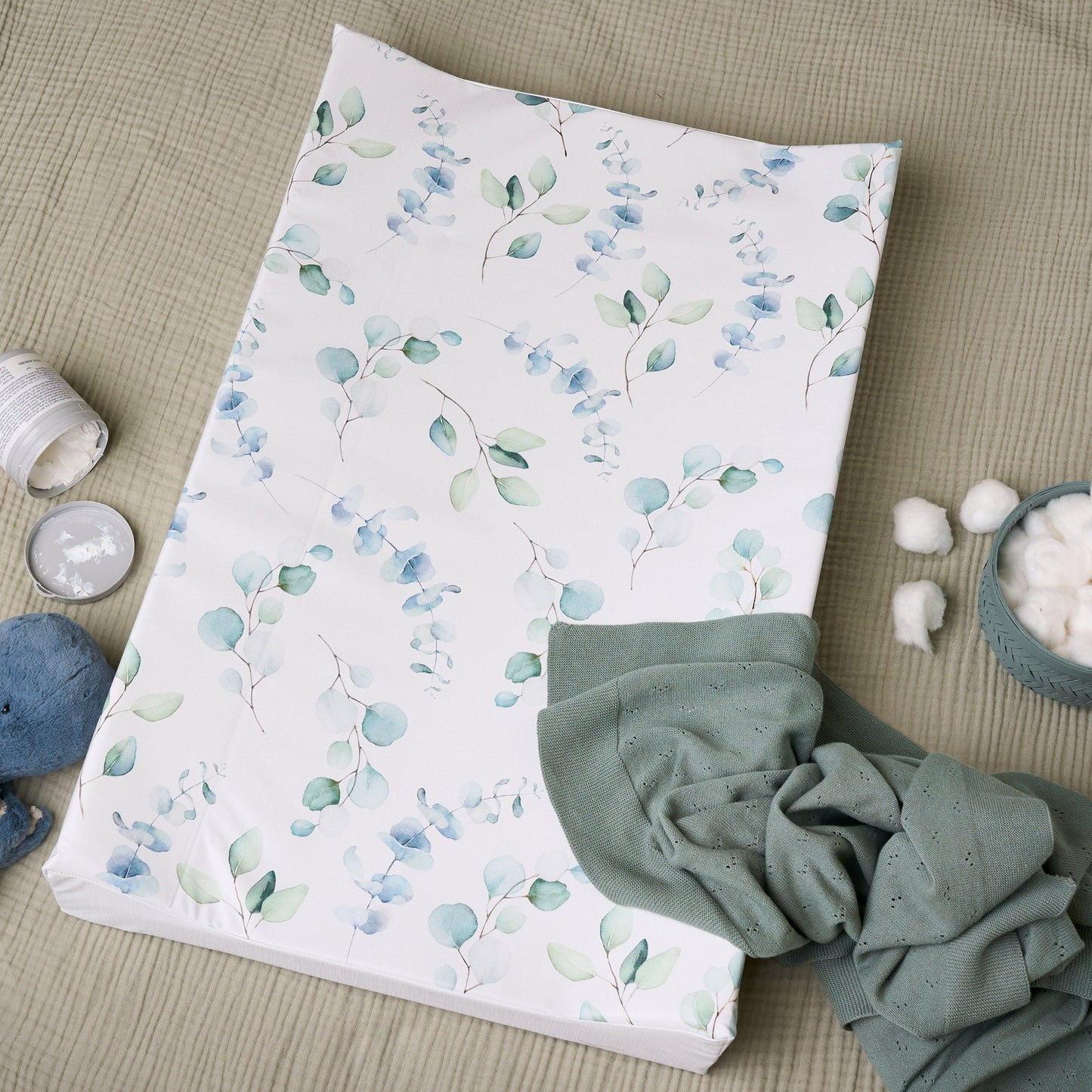 Wedge Changing Mat - Eucalyptus Print