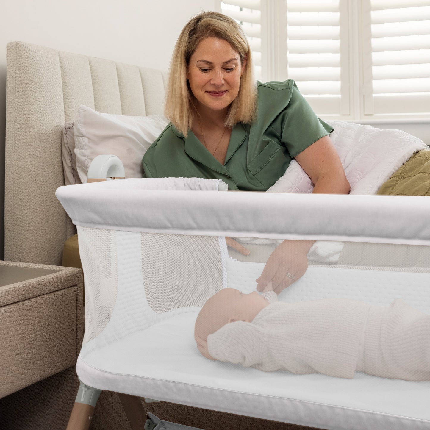 Cloud Bedside Crib - Grey