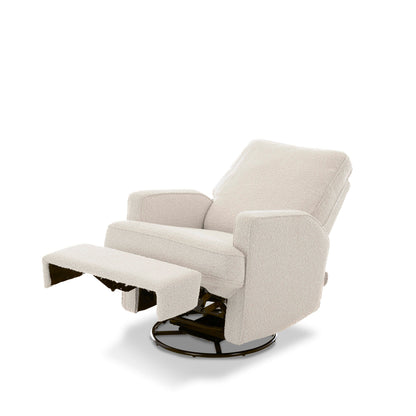 Madison Electric Swivel Glider Recliner Chair - Teddy Fabric Ivory
