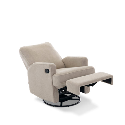 Madison Swivel Glider Recliner Chair - Teddy Fabric Truffle