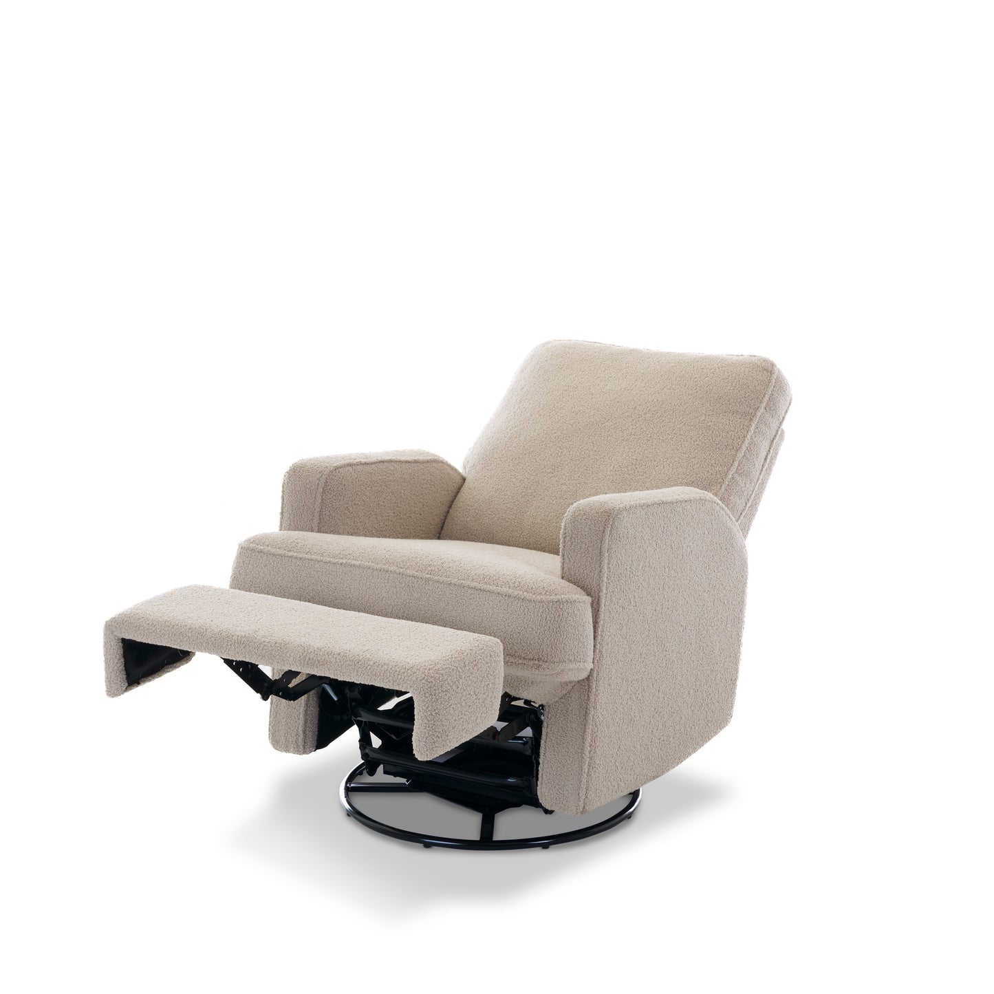 Madison Swivel Glider Recliner Chair - Teddy Fabric Truffle