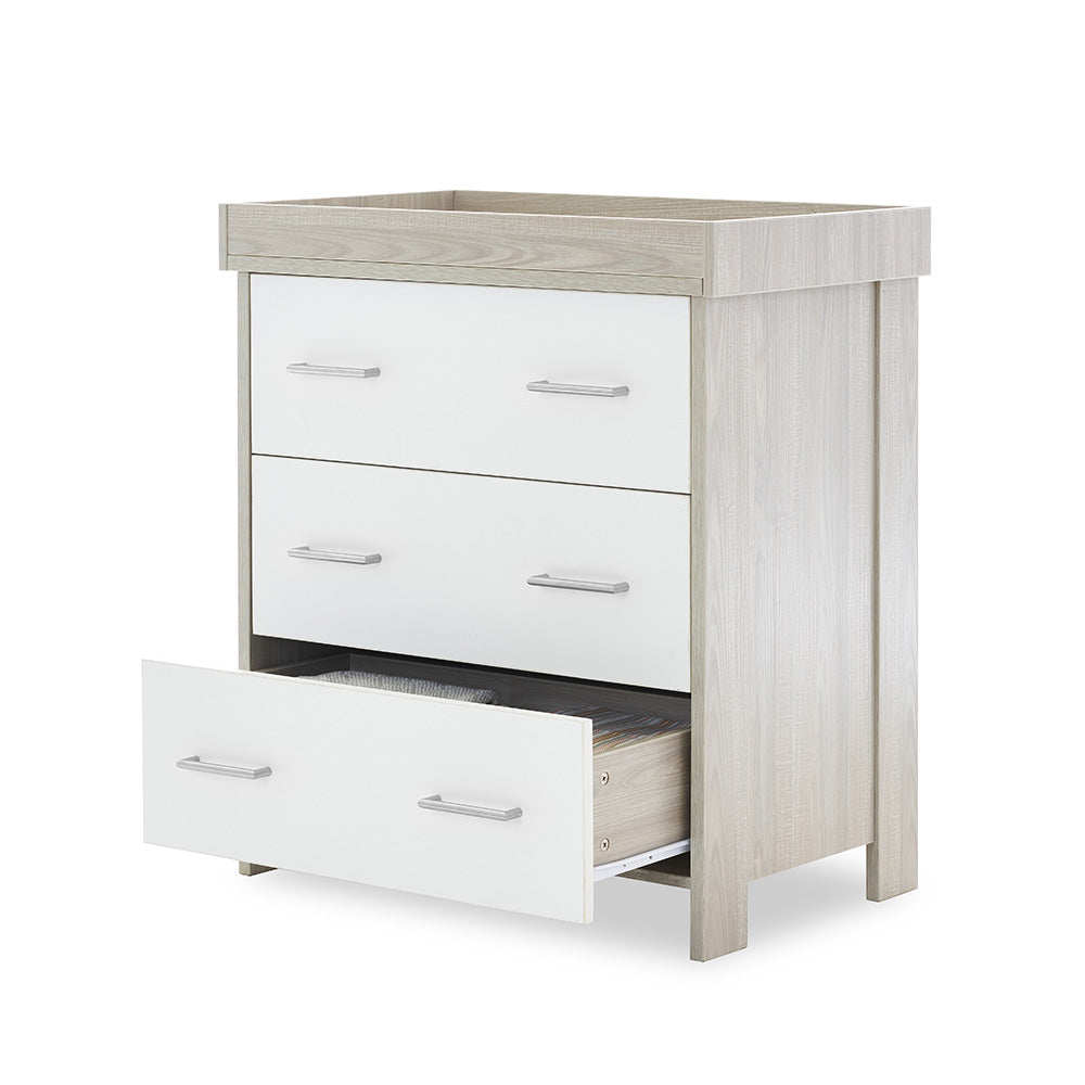 Nika Changing Unit - Grey Wash & White