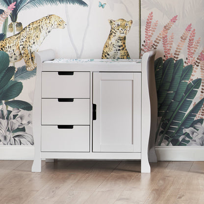 Stamford Sleigh Closed Changing Unit - Warm Grey