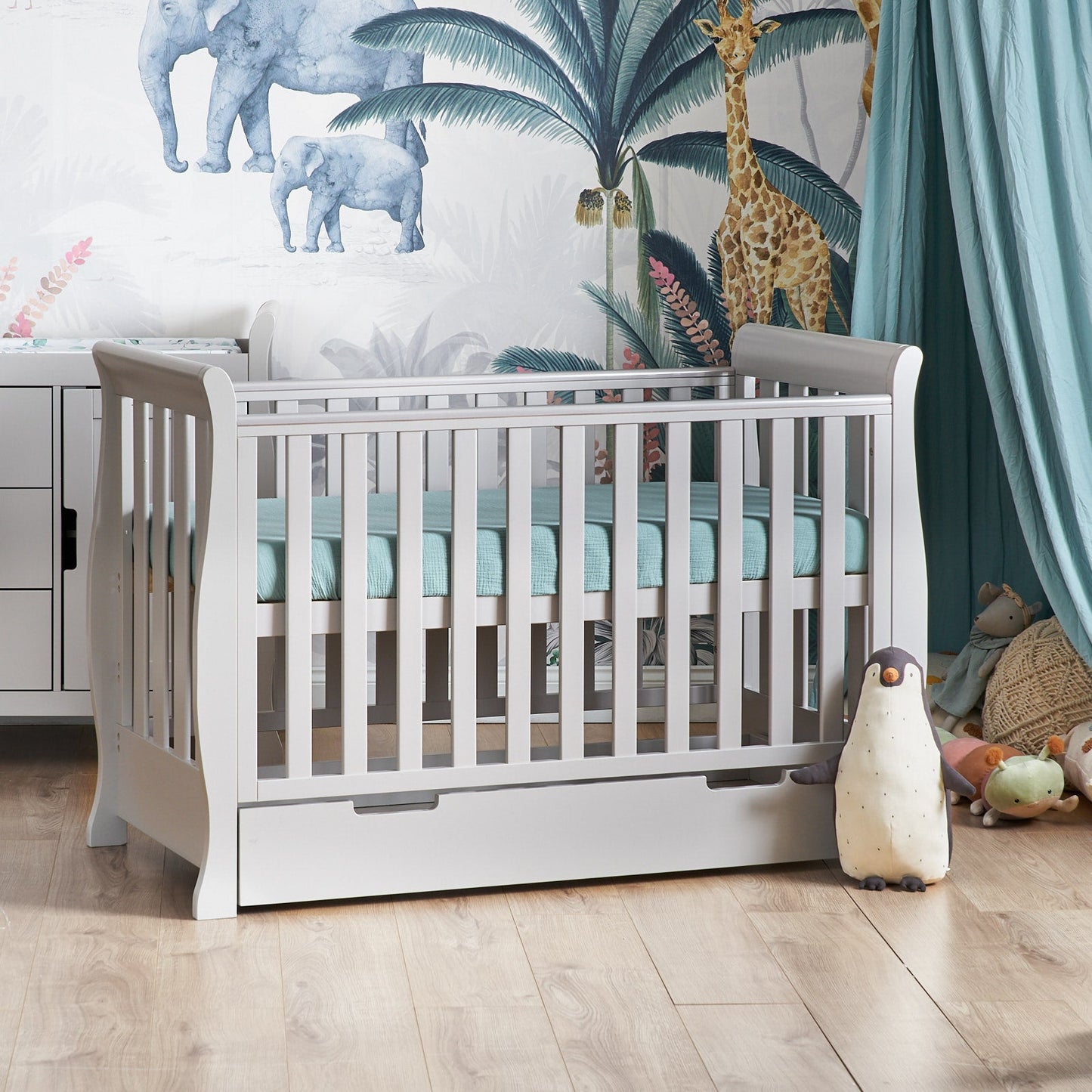 Stamford Mini Sleigh 2 Piece Room Set - Warm Grey