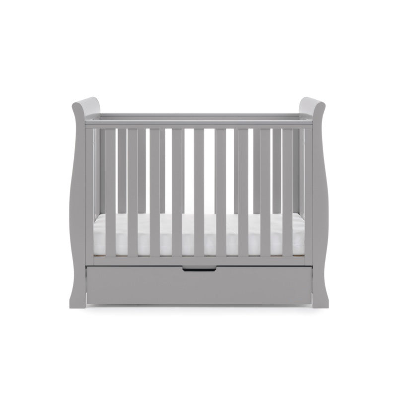 Stamford Space Saver Sleigh Cot - Warm Grey