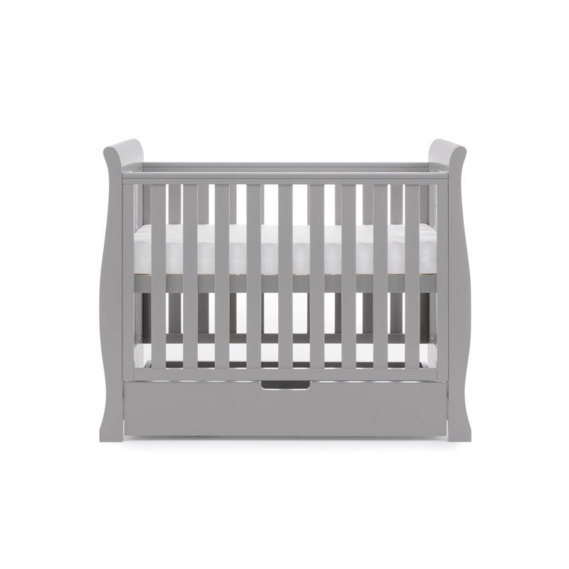 Stamford Space Saver Sleigh Cot - Warm Grey