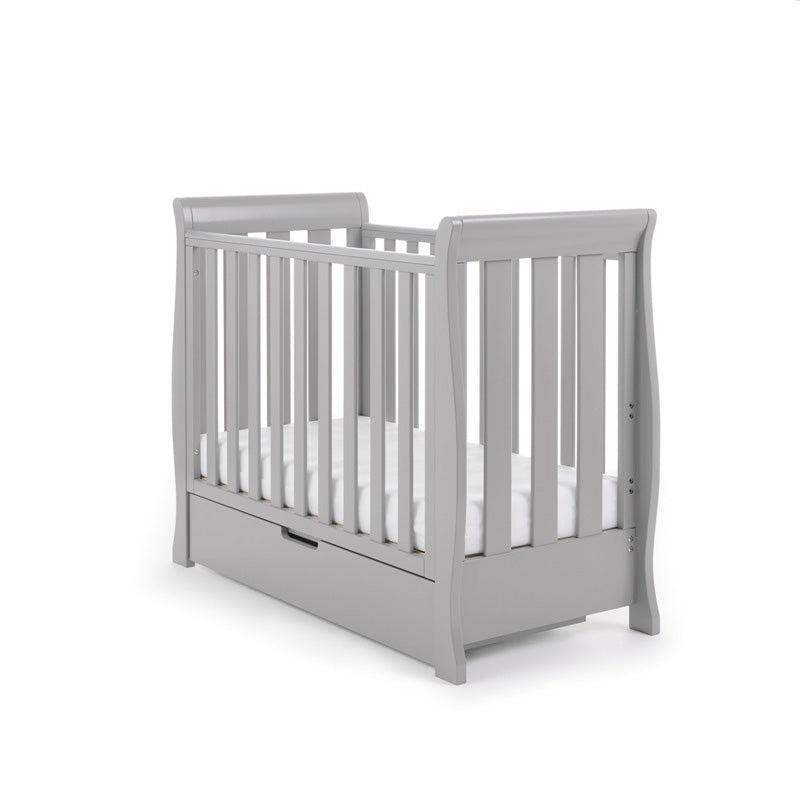 Stamford Space Saver Sleigh Cot - Warm Grey