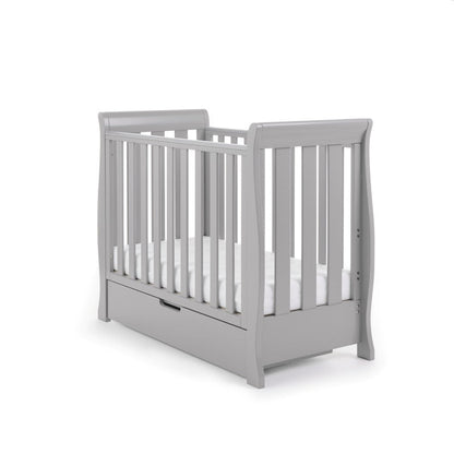 Stamford Space Saver Sleigh Cot - Warm Grey