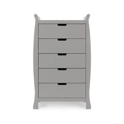 Stamford Sleigh Tall Chest of Drawers - Warm Grey