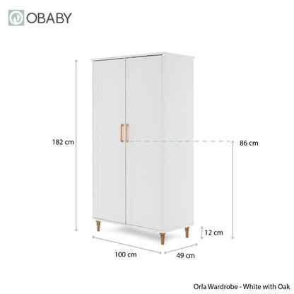 Orla 3 Piece Room Set - White with Oak