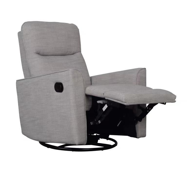Savannah Swivel Glider Recliner Chair - Pebble
