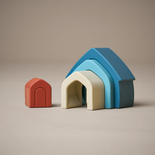Little Stacking House Baby Toy - Blue