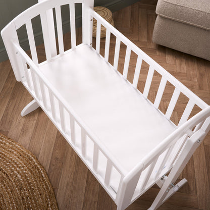 Sophie Swinging Crib + Foam Mattress - White