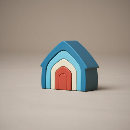 Little Stacking House Baby Toy - Blue
