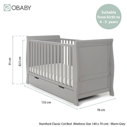 Stamford Classic Sleigh 3 Piece Room Set - Warm Grey