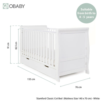 Stamford Classic Sleigh 2 Piece Room Set - White